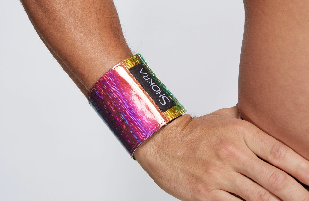 PRIDE Cuff - Solid/Rainbow Hologram