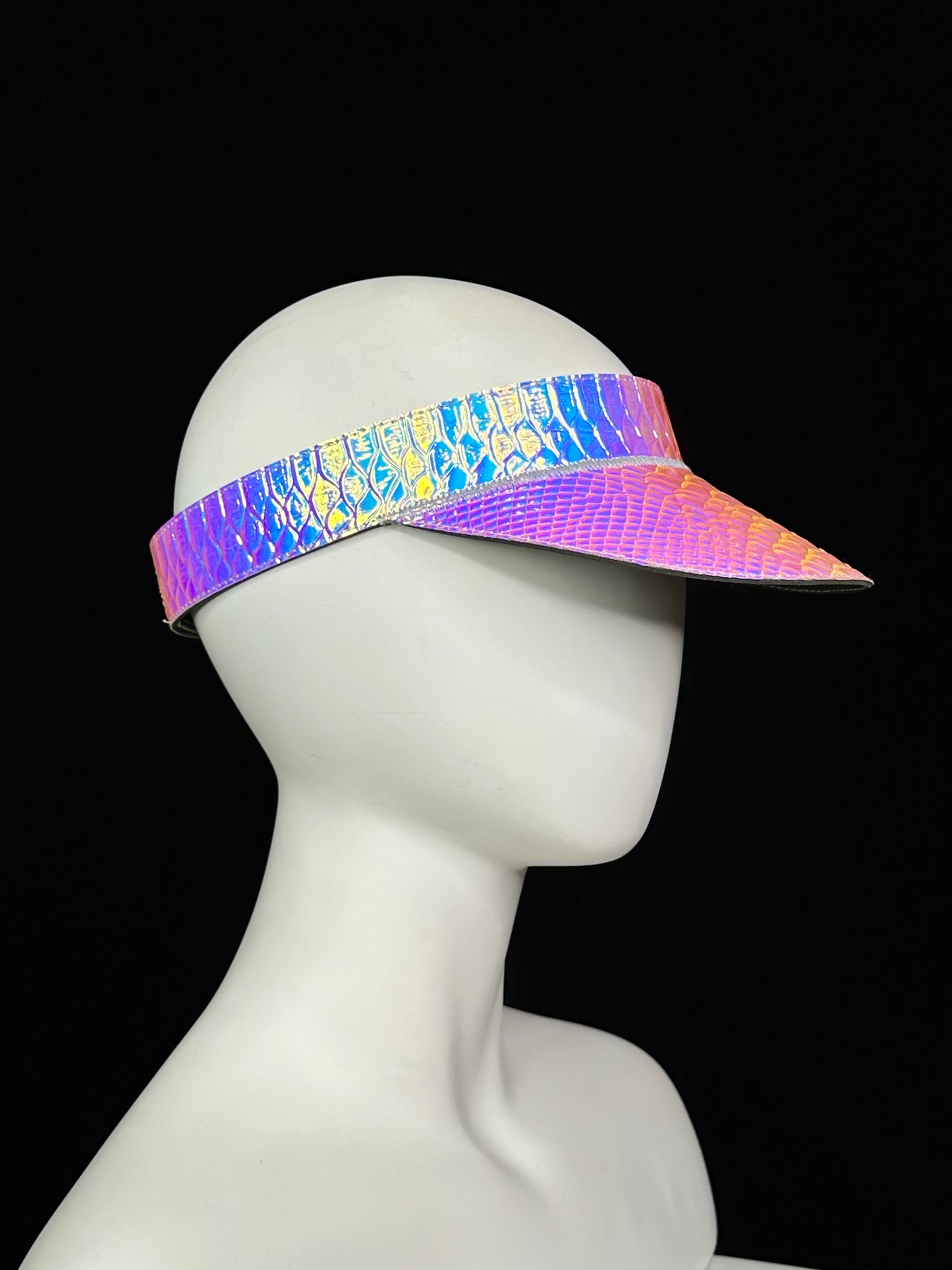 Pink Holo Croc Visor