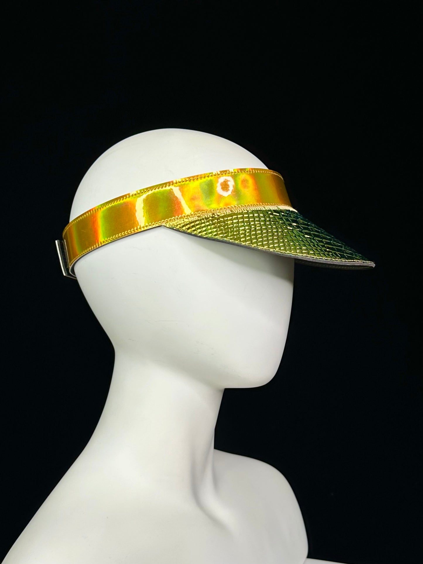 Yellow Holo Croc Visor