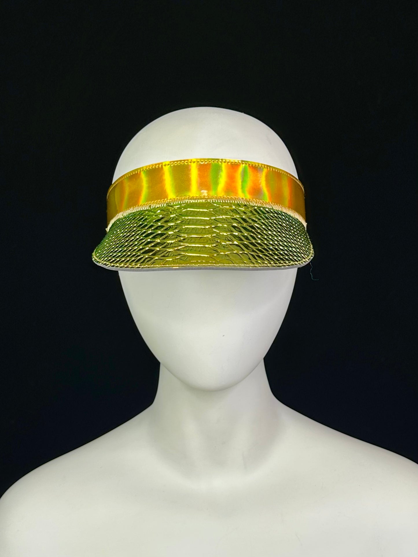 Yellow Holo Croc Visor