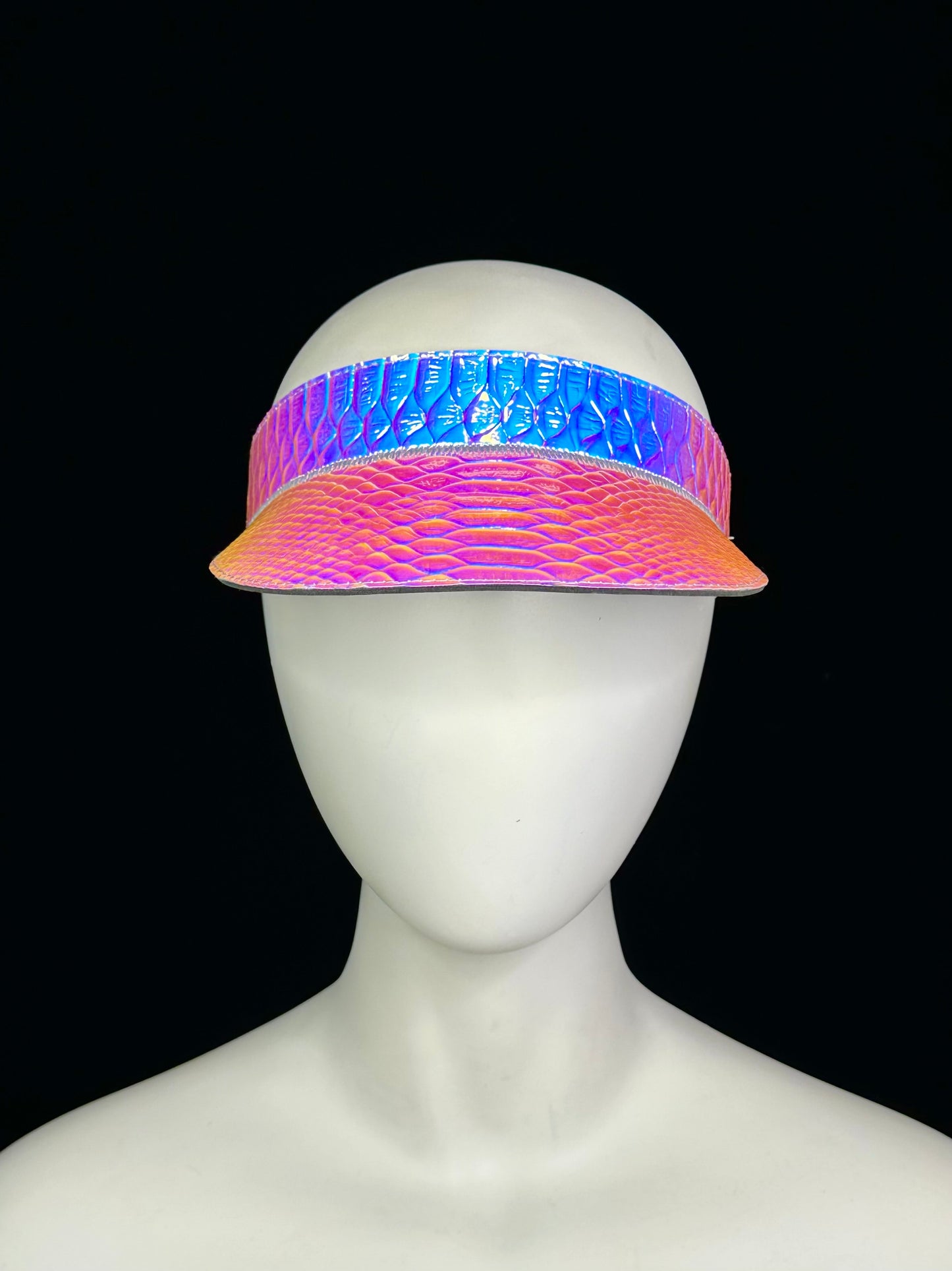 Pink Holo Croc Visor