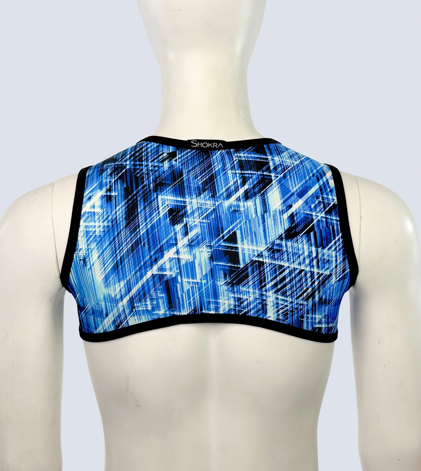 Men's Cropped Harness- Blue Static
