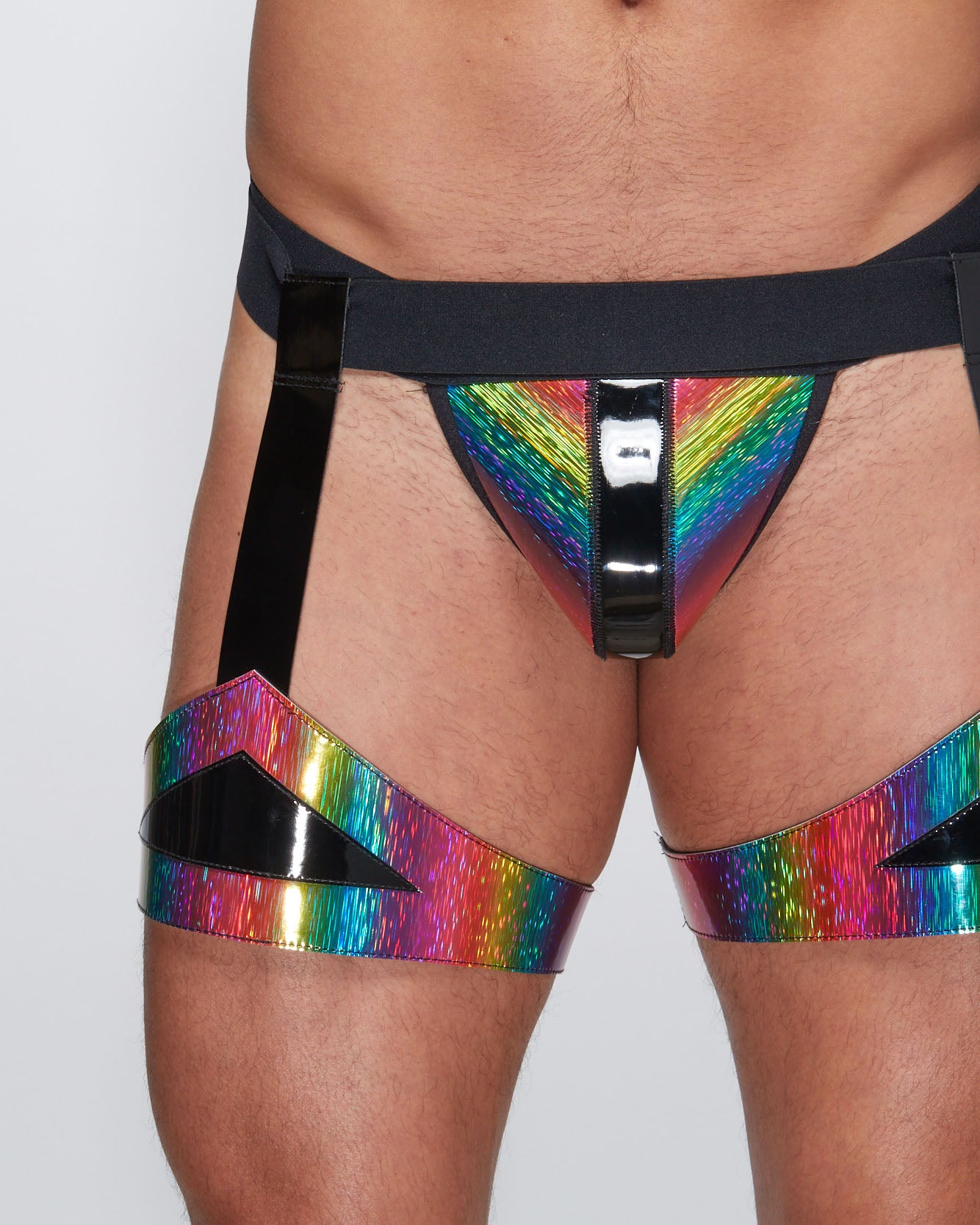 Garters - Contrast Thighster/Rainbow Hologram