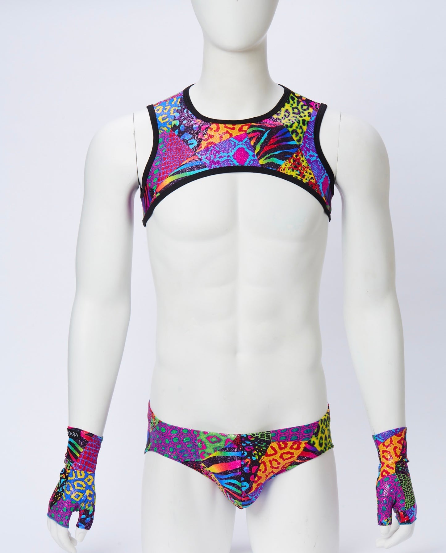 Zoo Mania Cropped Harness with Briefs and Gloves