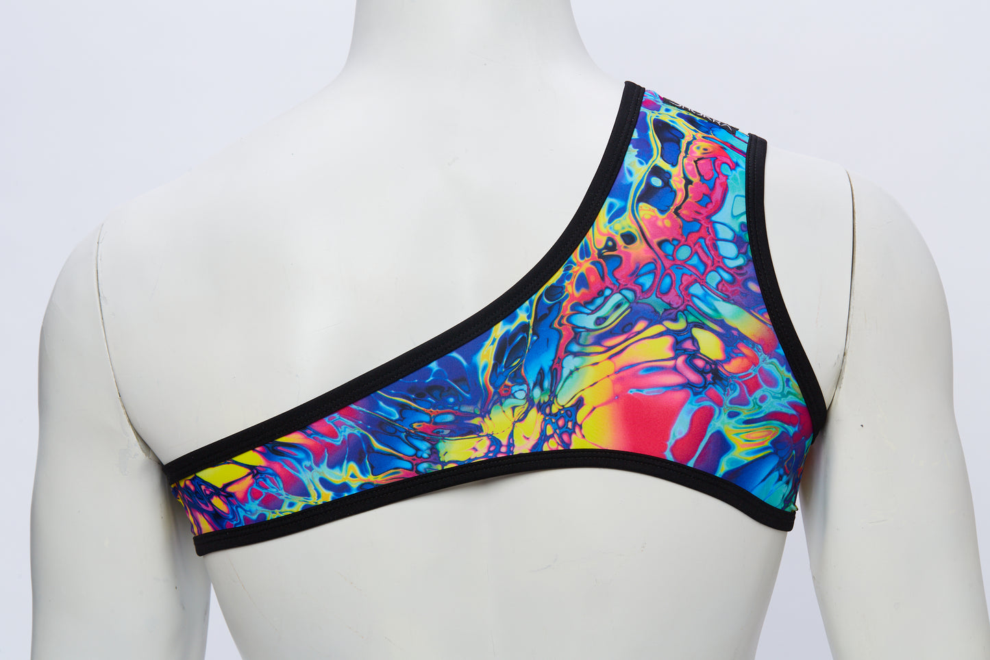 Men's Asymmetrical Harness- Rainbow Swirl