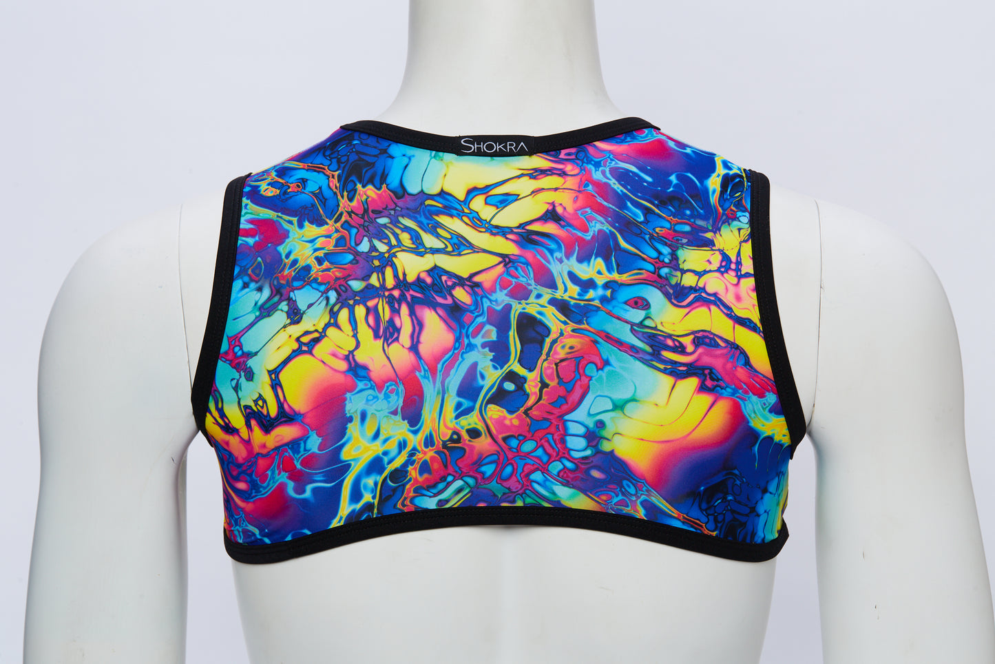 Men's Cropped Harness- Rainbow Swirl