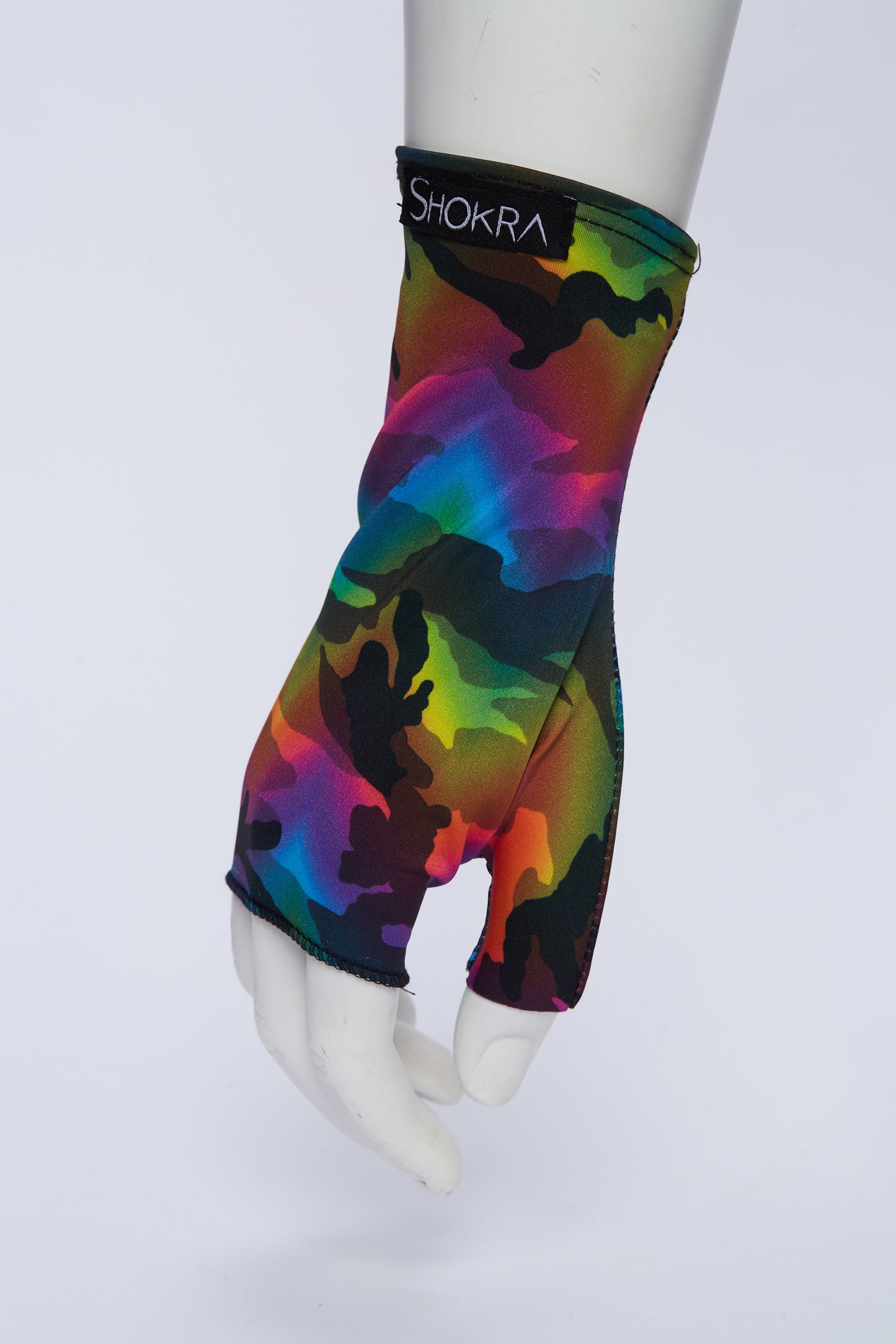 Fingerless Gloves- Rainbow Camouflage