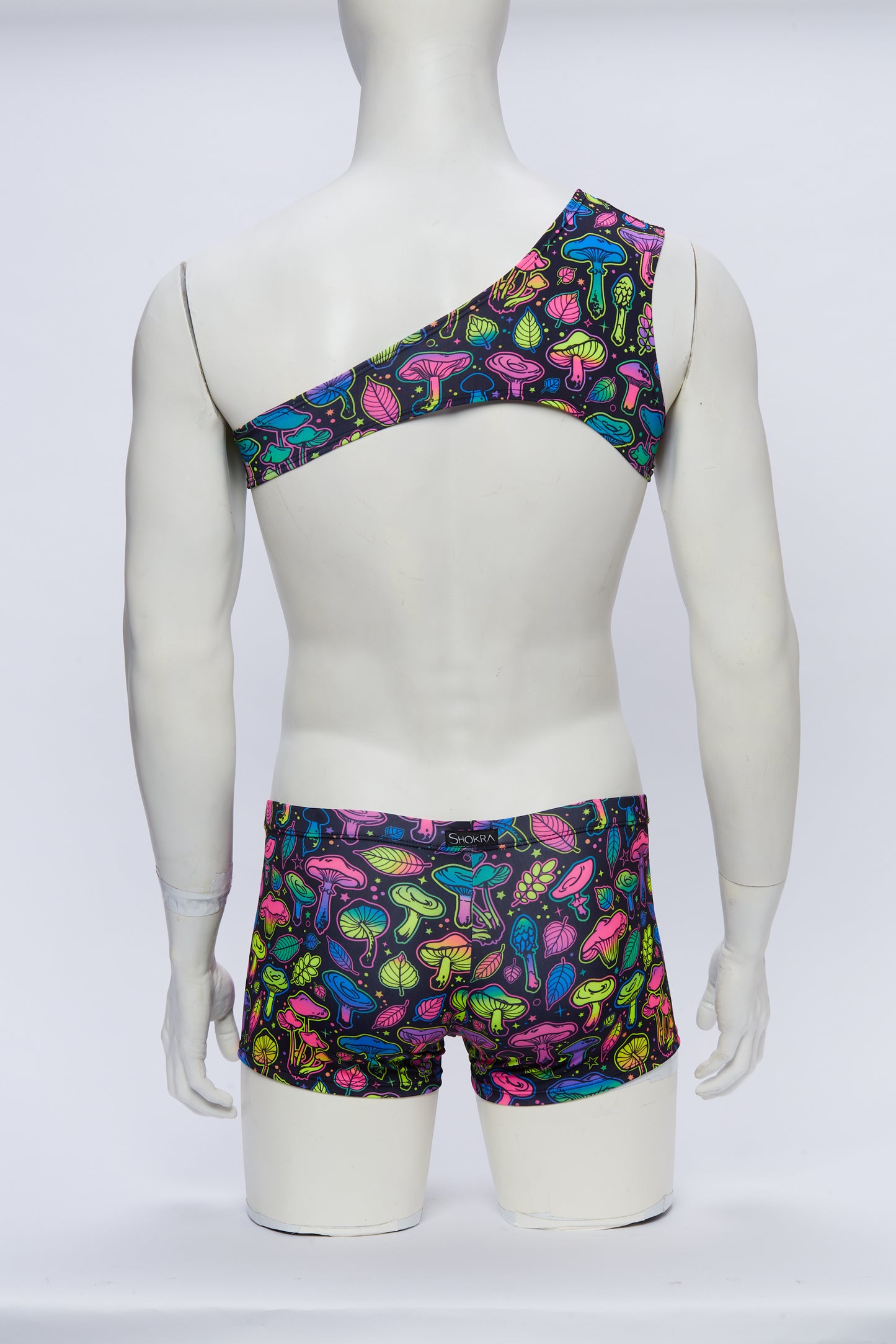 Men's Asymmetrical Harness- Neon Mushroom