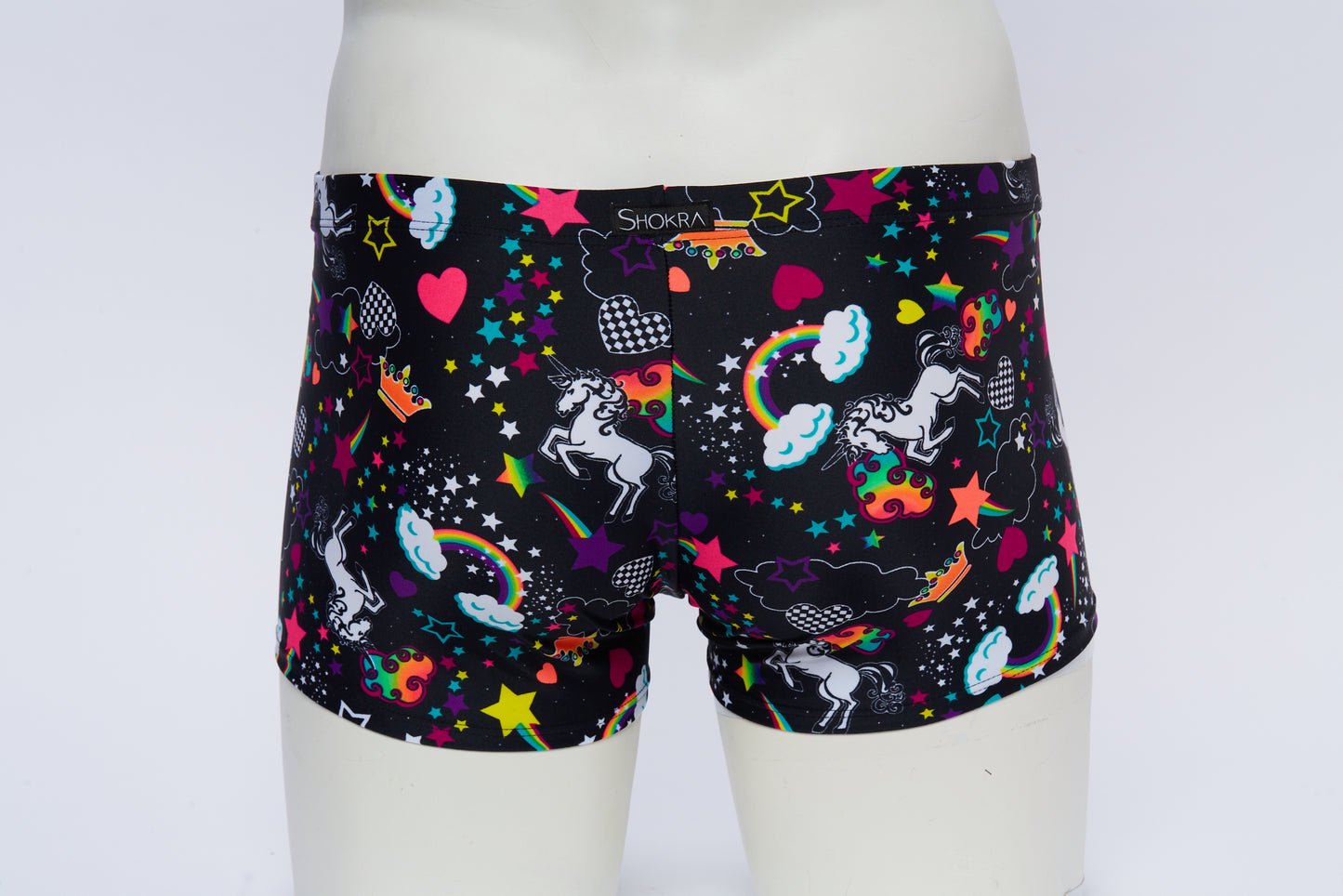 Men's Square Cut Short- Rainbow Unicorn
