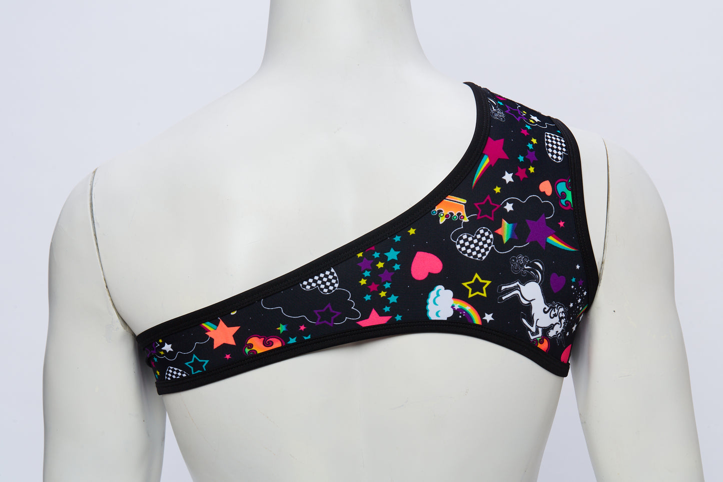 Men's Asymmetrical Harness- Rainbow Unicorn