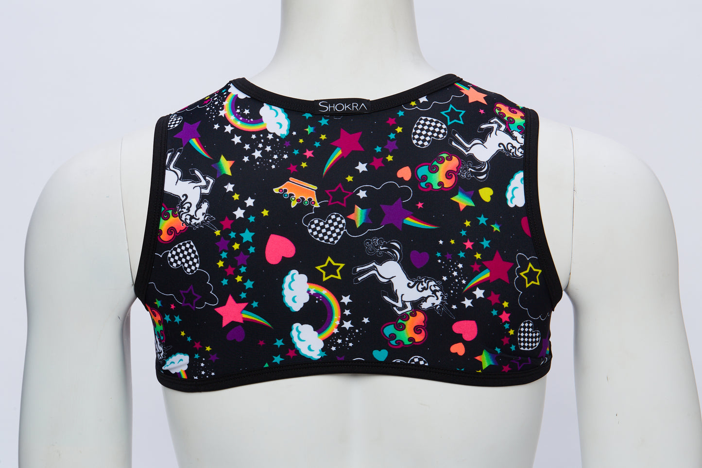 Men's Cropped Harness- Rainbow Unicorn