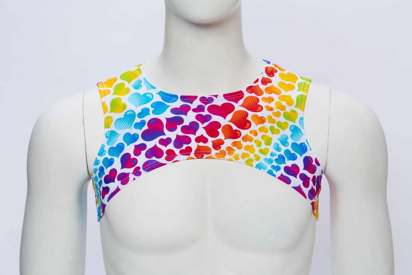 Men's Cropped Harness- Heart