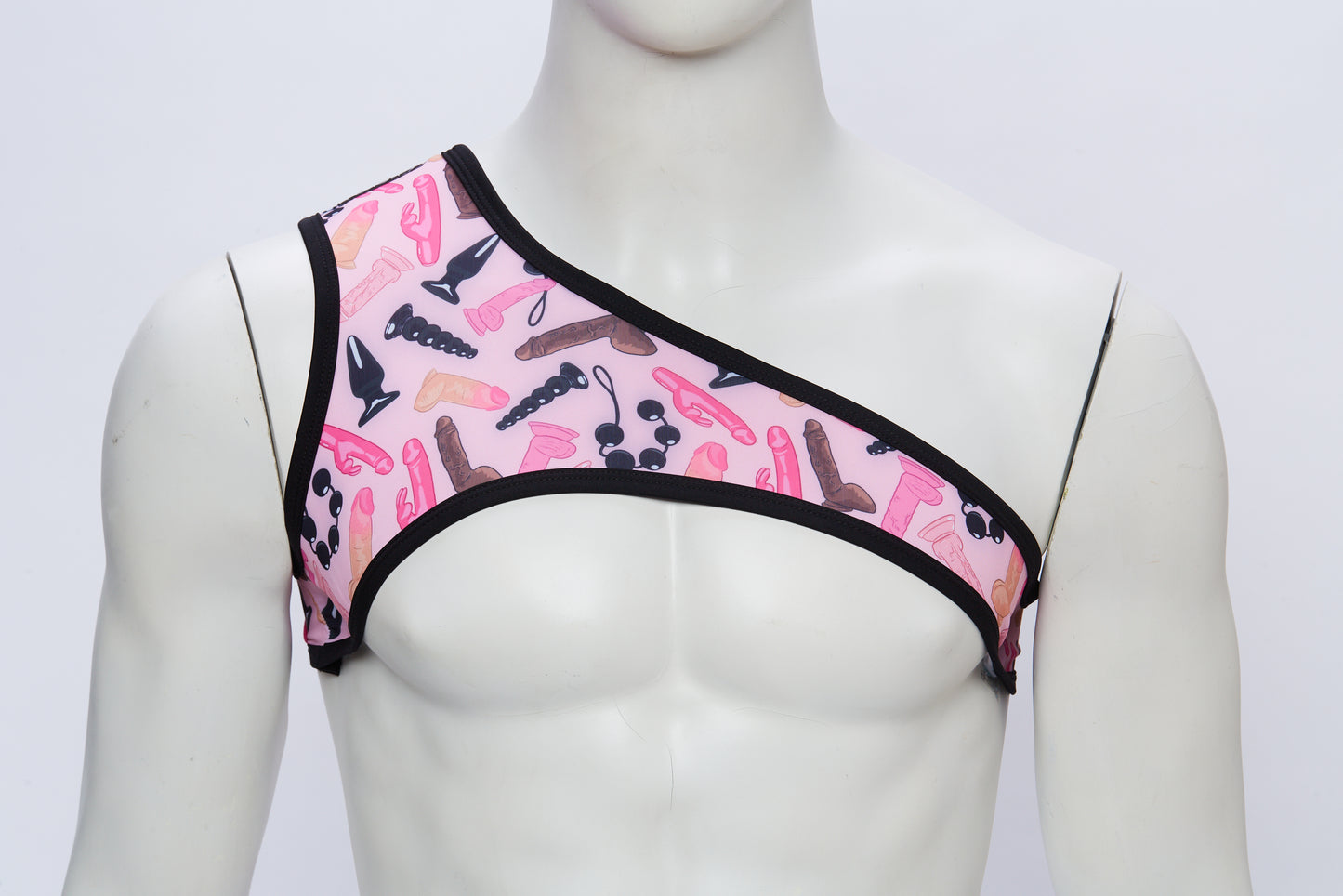 Men's Asymmetrical Harness- Happy Hole