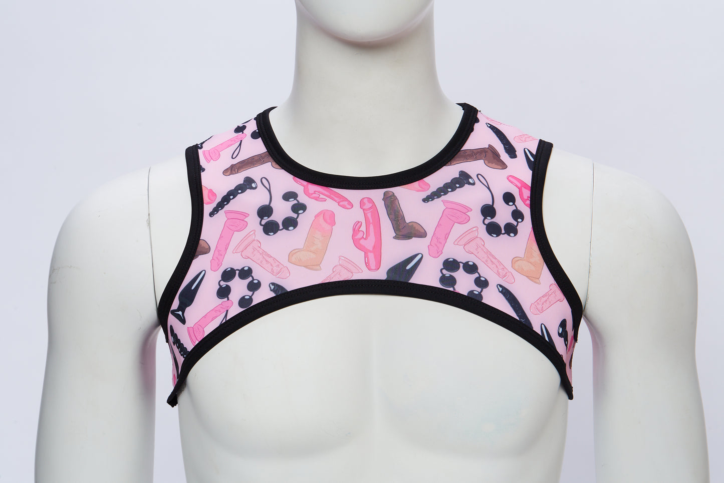 Men's Cropped Harness- Hologram Weiner Fest