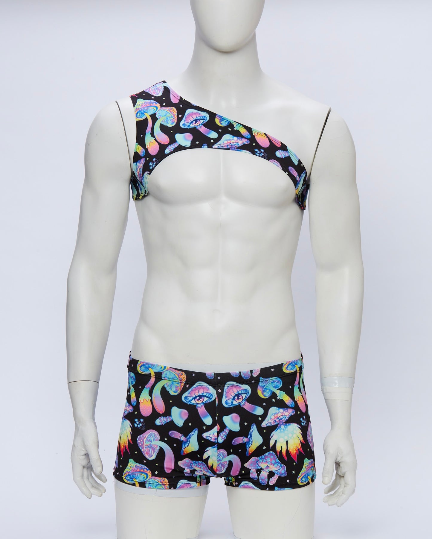 Mushroom Asymmetrical Crop with Square Cut Brief