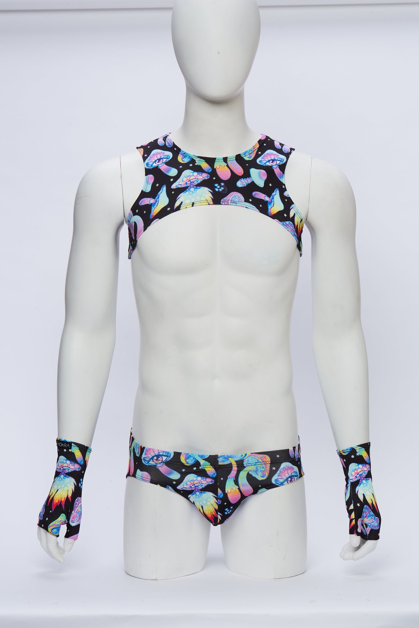 Men's Cropped Harness- Mushroom Dream