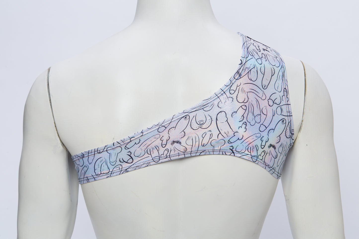 Men's Asymmetrical Harness- Hologram Weiner Fest