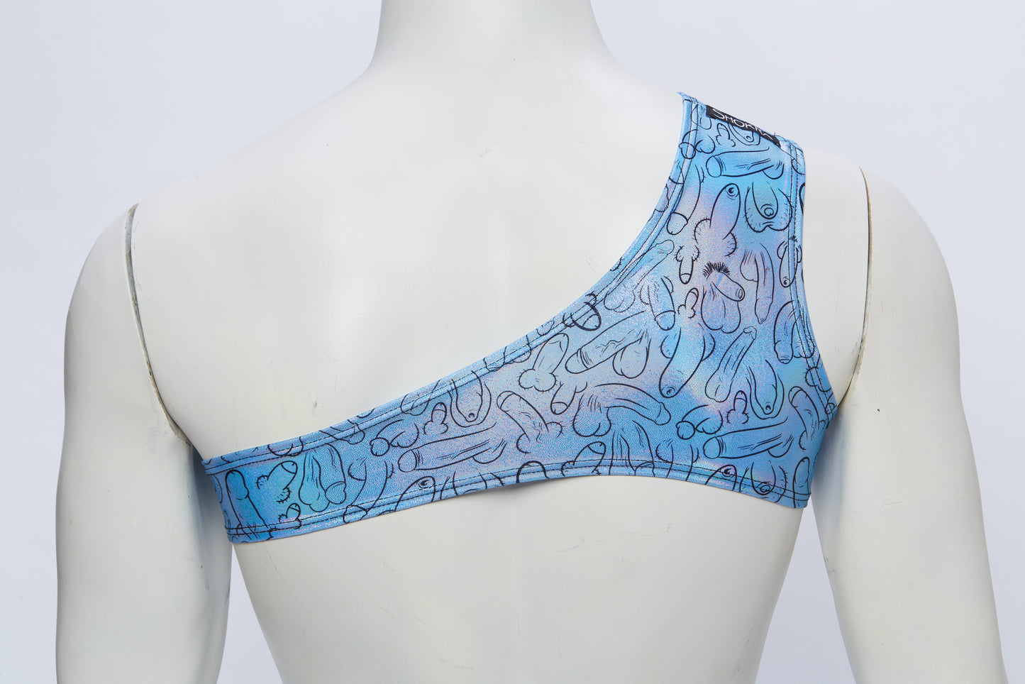 Men's Asymmetrical Harness- Hologram Weiner Fest