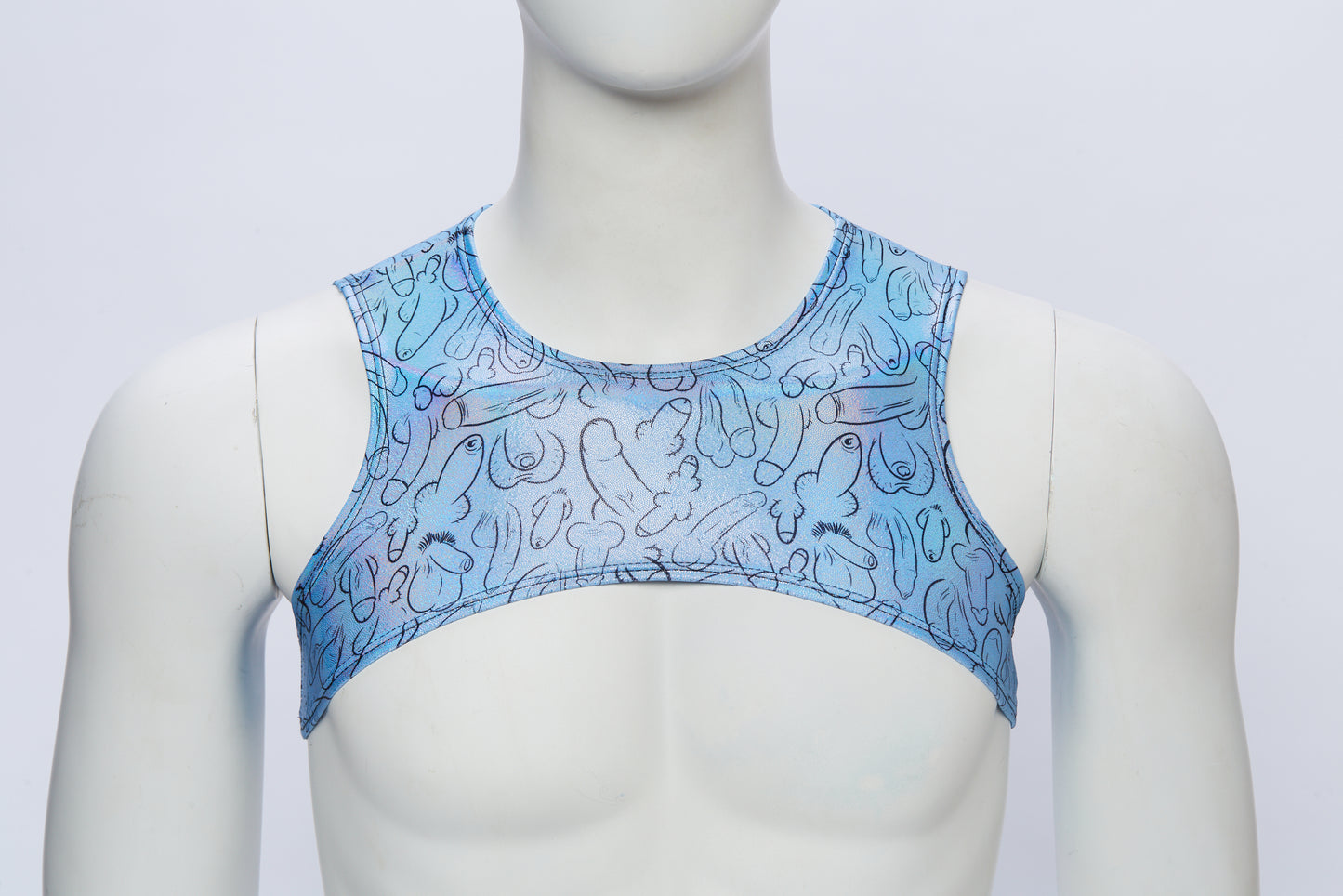 Men's Cropped Harness- Hologram Weiner Fest