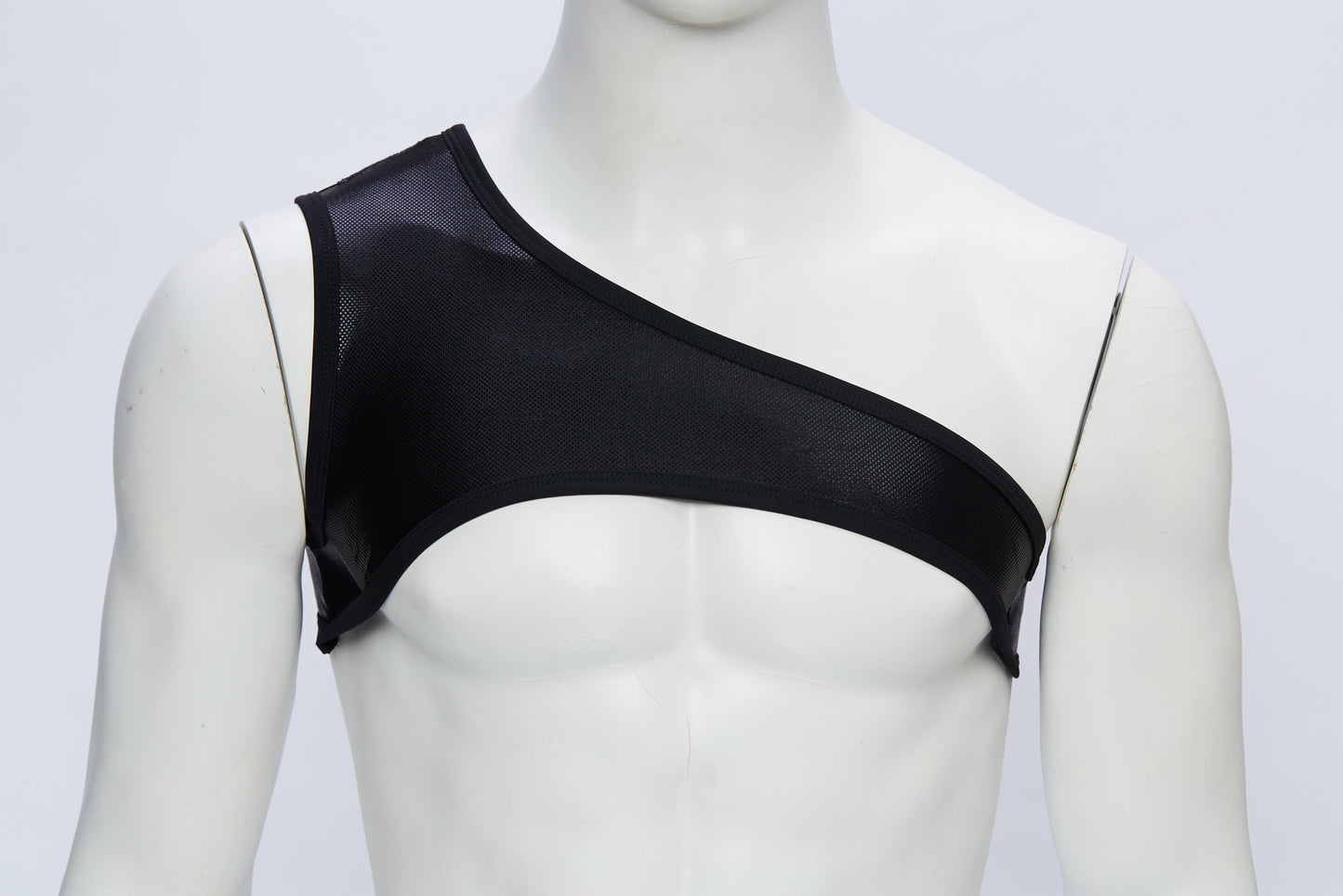 Men's Asymmetrical Harness- Wet Black