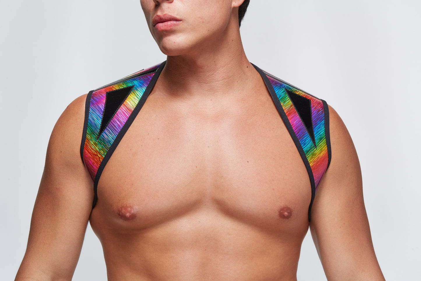 Atticus Harness - Contrast/Rainbow Hologram