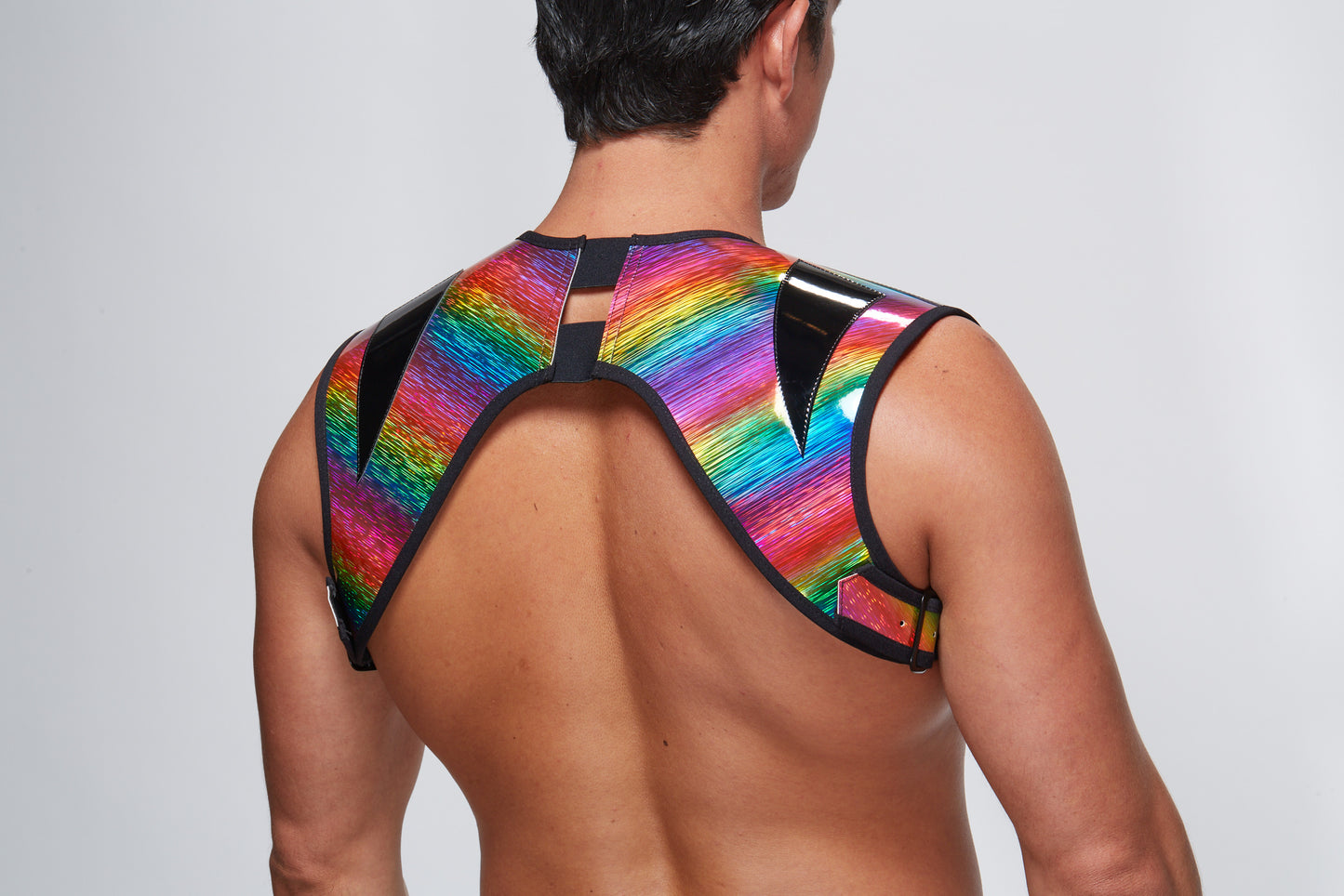 Atticus Harness - Contrast/Rainbow Hologram