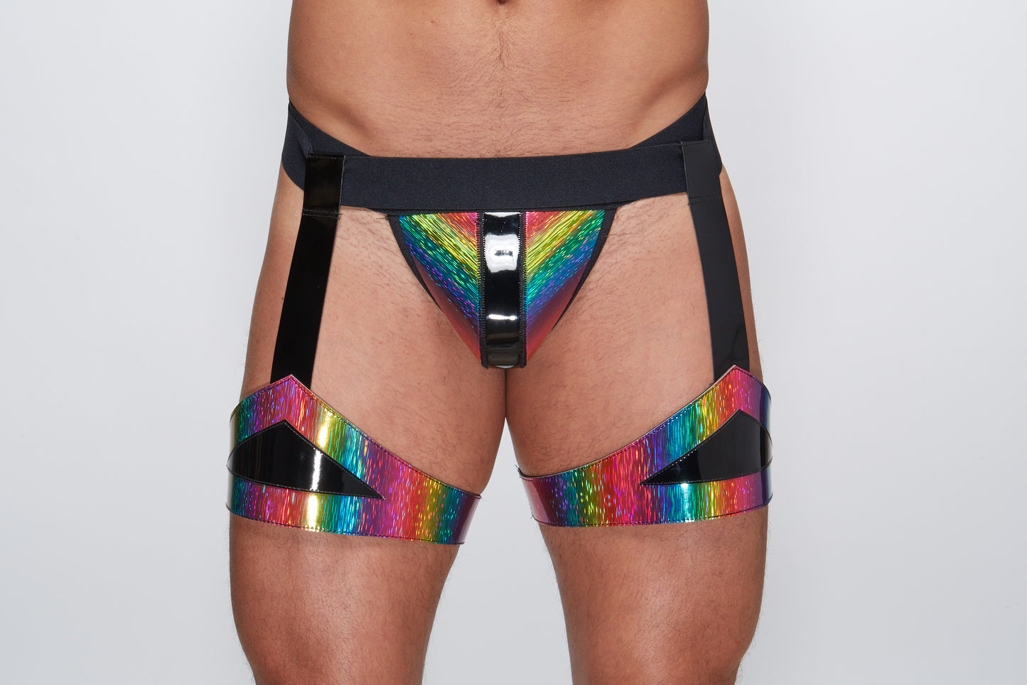 Garters - Contrast Thighster/Rainbow Hologram