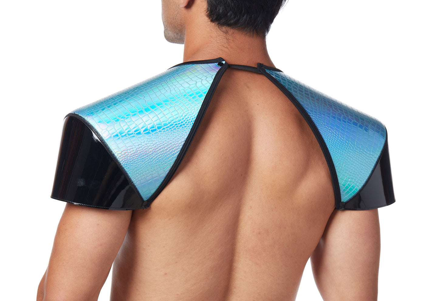 Commander Shoulders - Contrast/Hologram Crocodile