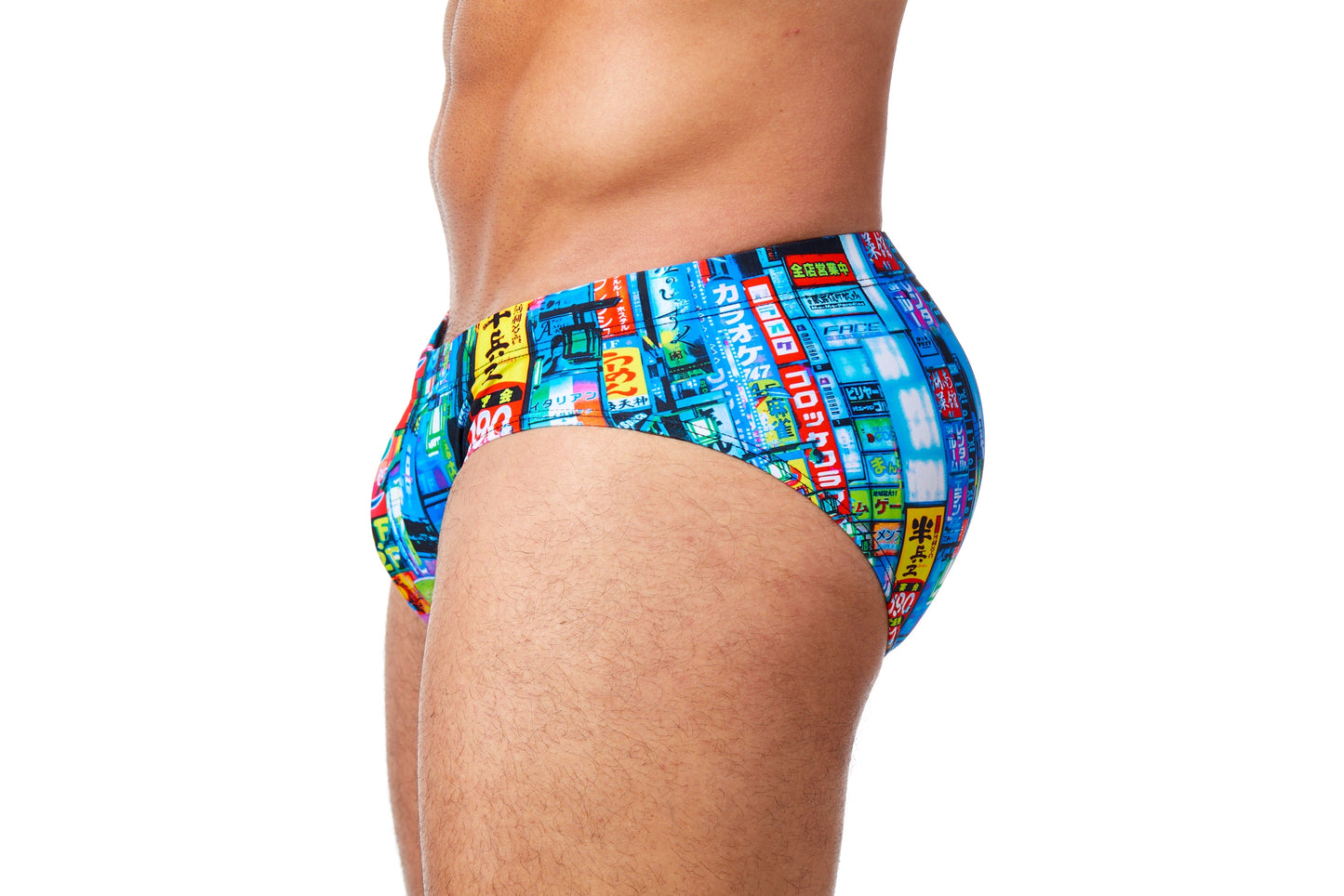 Men's Swim Brief- Tokyo Lights