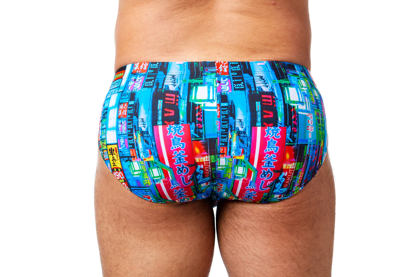 Men's Swim Brief- Tokyo Lights