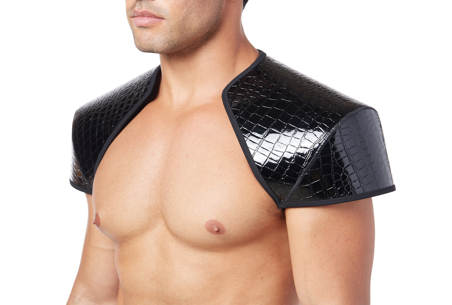 Commander Shoulders - Solid Black/Crocodile