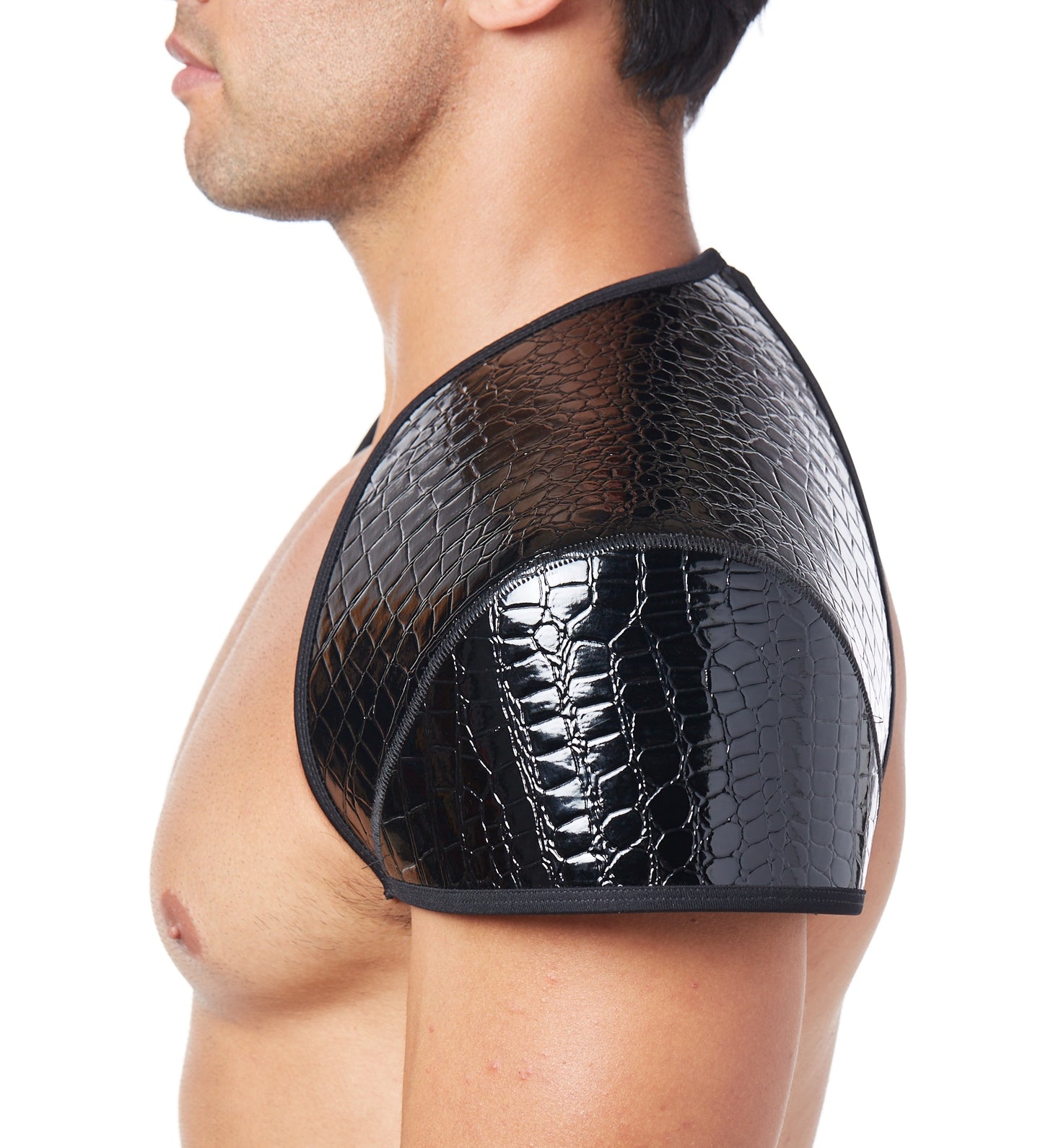 Commander Shoulders - Solid Black/Crocodile