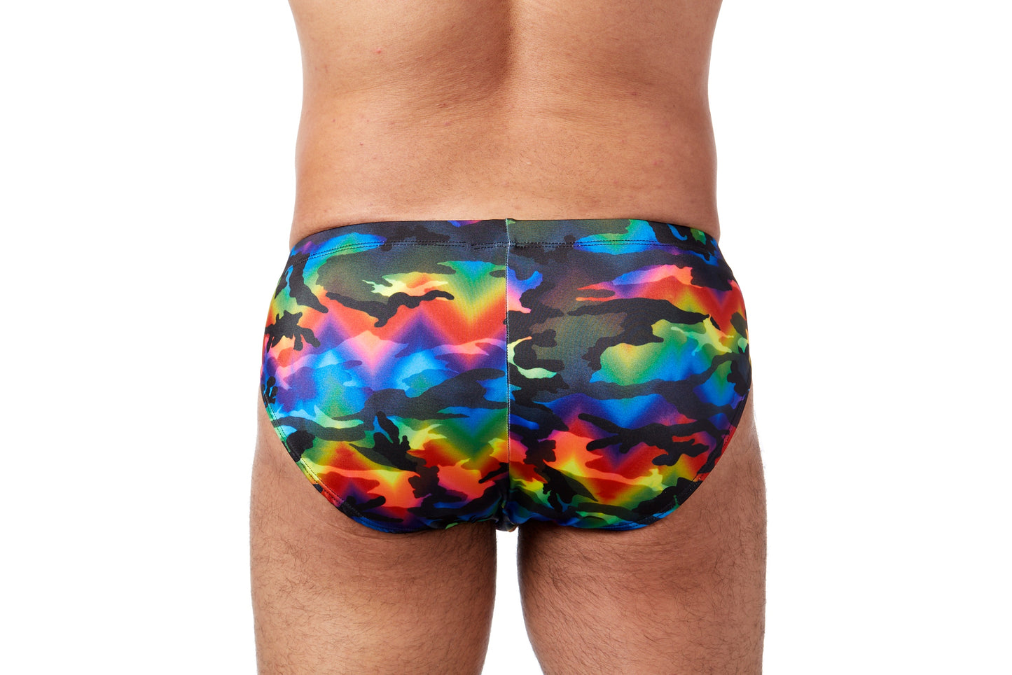 Men's Swim Brief- Rainbow Camouflage