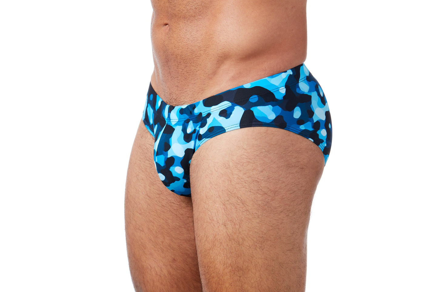 Mens Swim Brief-Summer Vibes Blue Aqua