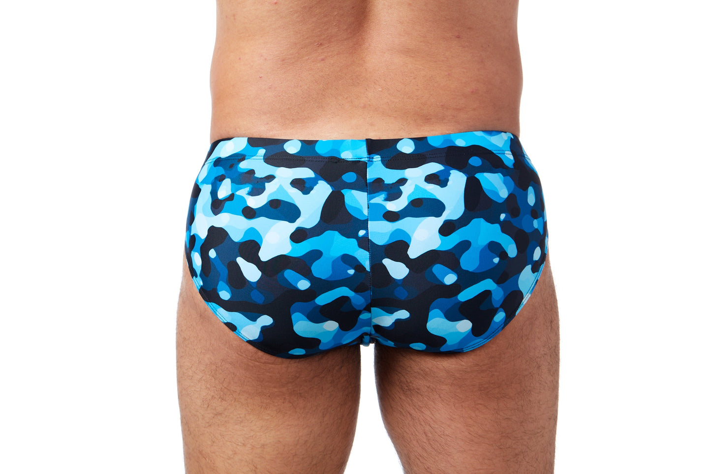 Mens Swim Brief-Summer Vibes Blue Aqua