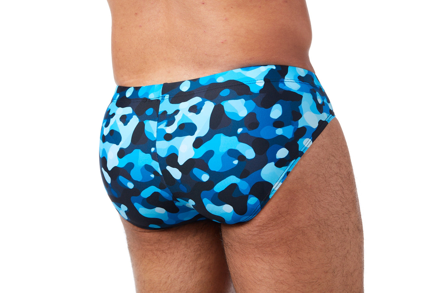 Mens Swim Brief-Summer Vibes Blue Aqua