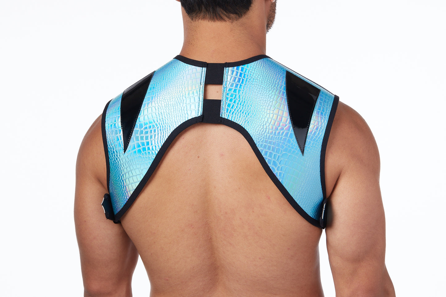 Atticus Harness - Contrast /Hologram Crocodile