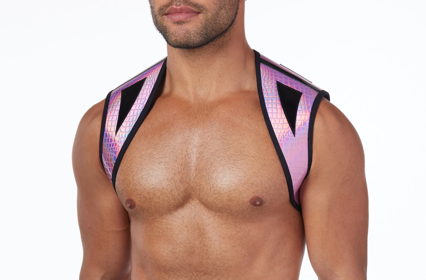 Atticus Harness - Contrast /Hologram Crocodile