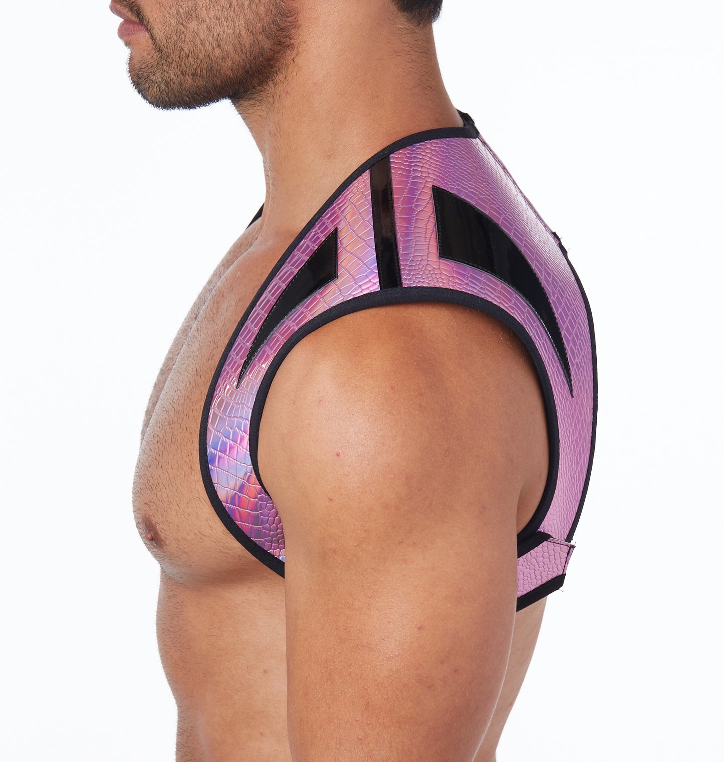 Atticus Harness - Contrast /Hologram Crocodile