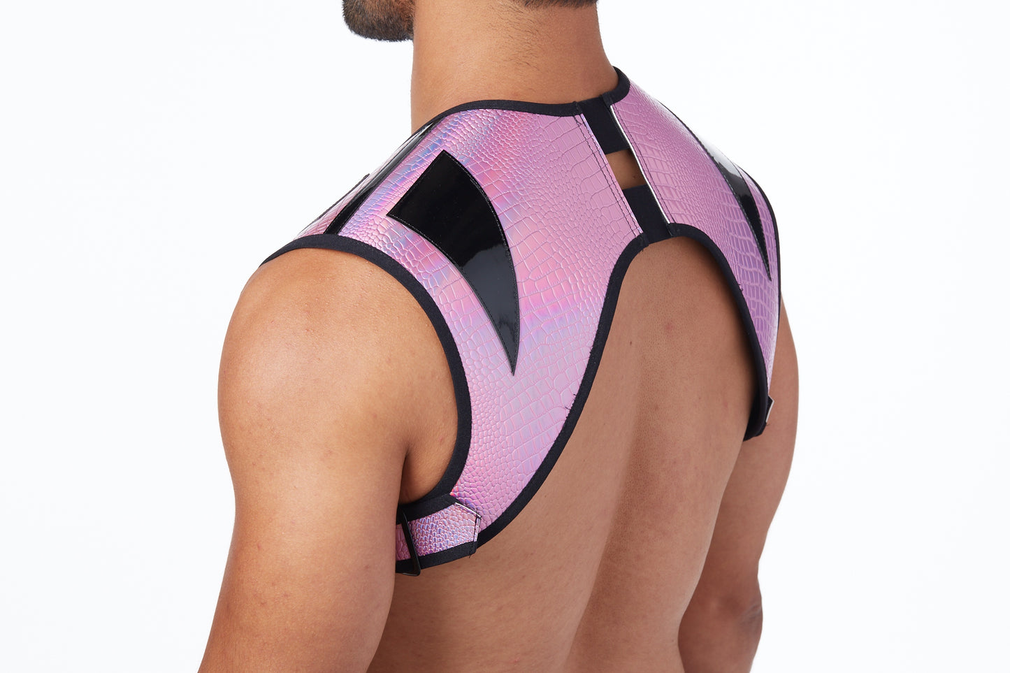 Atticus Harness - Contrast /Hologram Crocodile