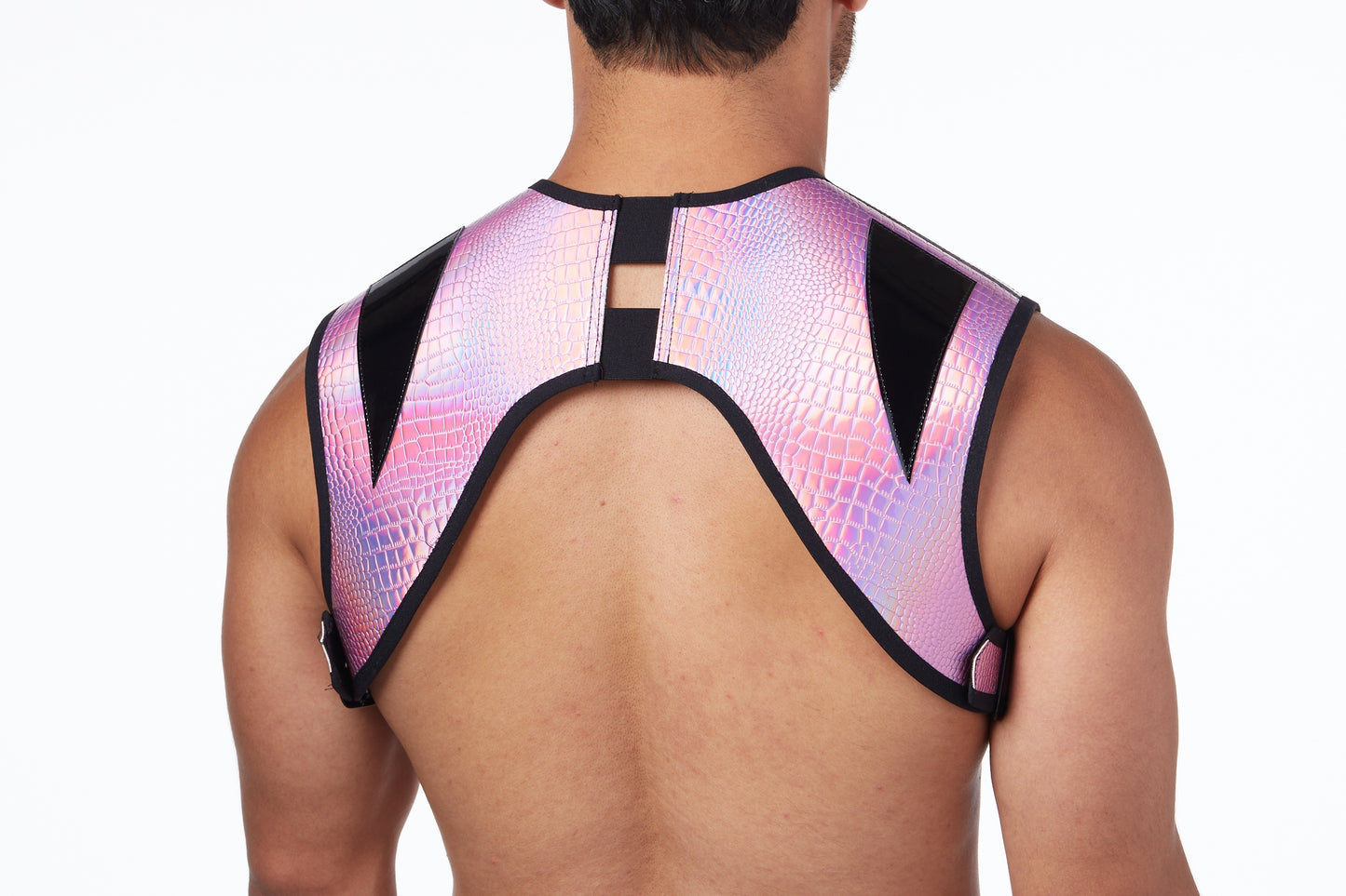 Atticus Harness - Contrast /Hologram Crocodile