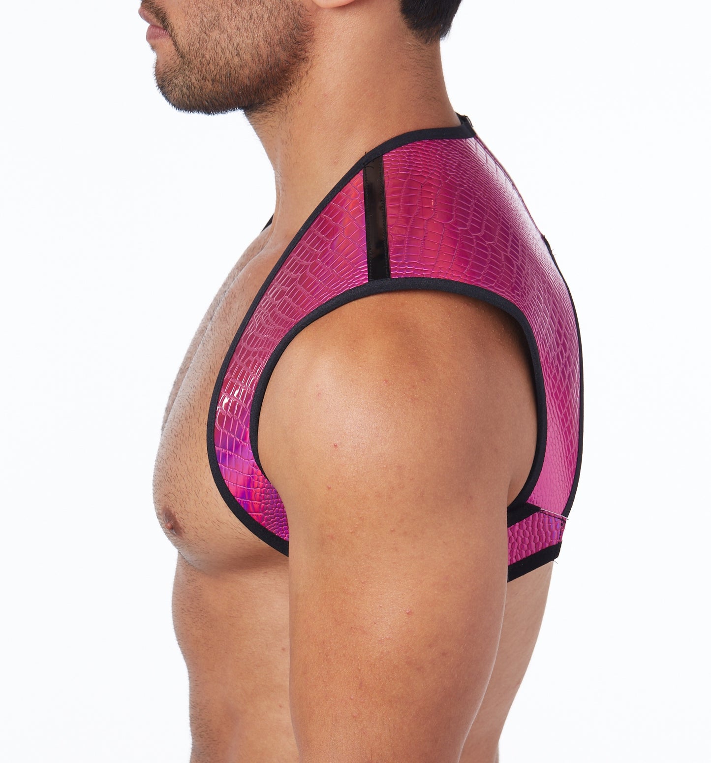 Atticus Harness - Solid/Hologram Crocodile