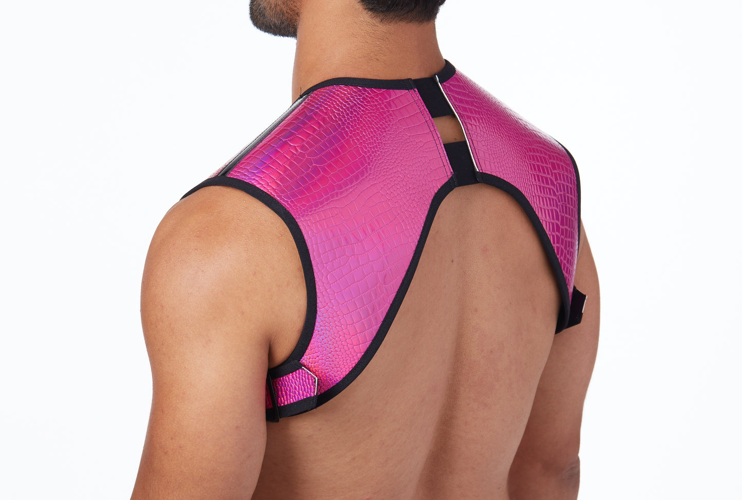 Atticus Harness - Solid/Hologram Crocodile