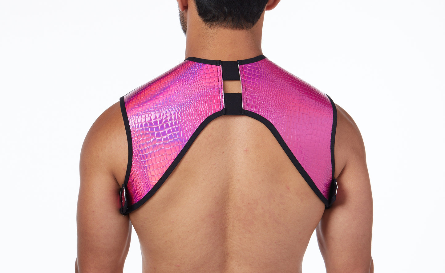 Atticus Harness - Solid/Hologram Crocodile