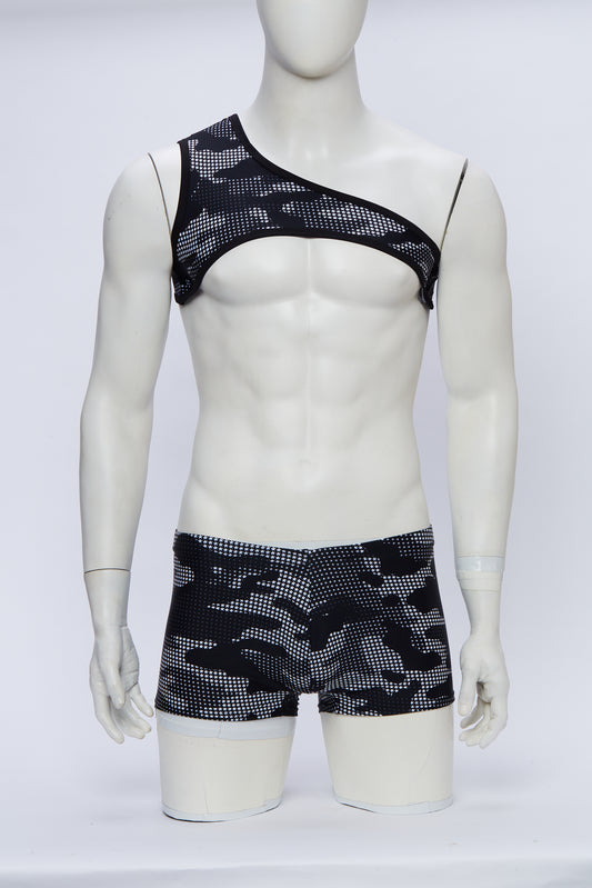 Camostar Asymmetrical Harness with Square Cut Brief