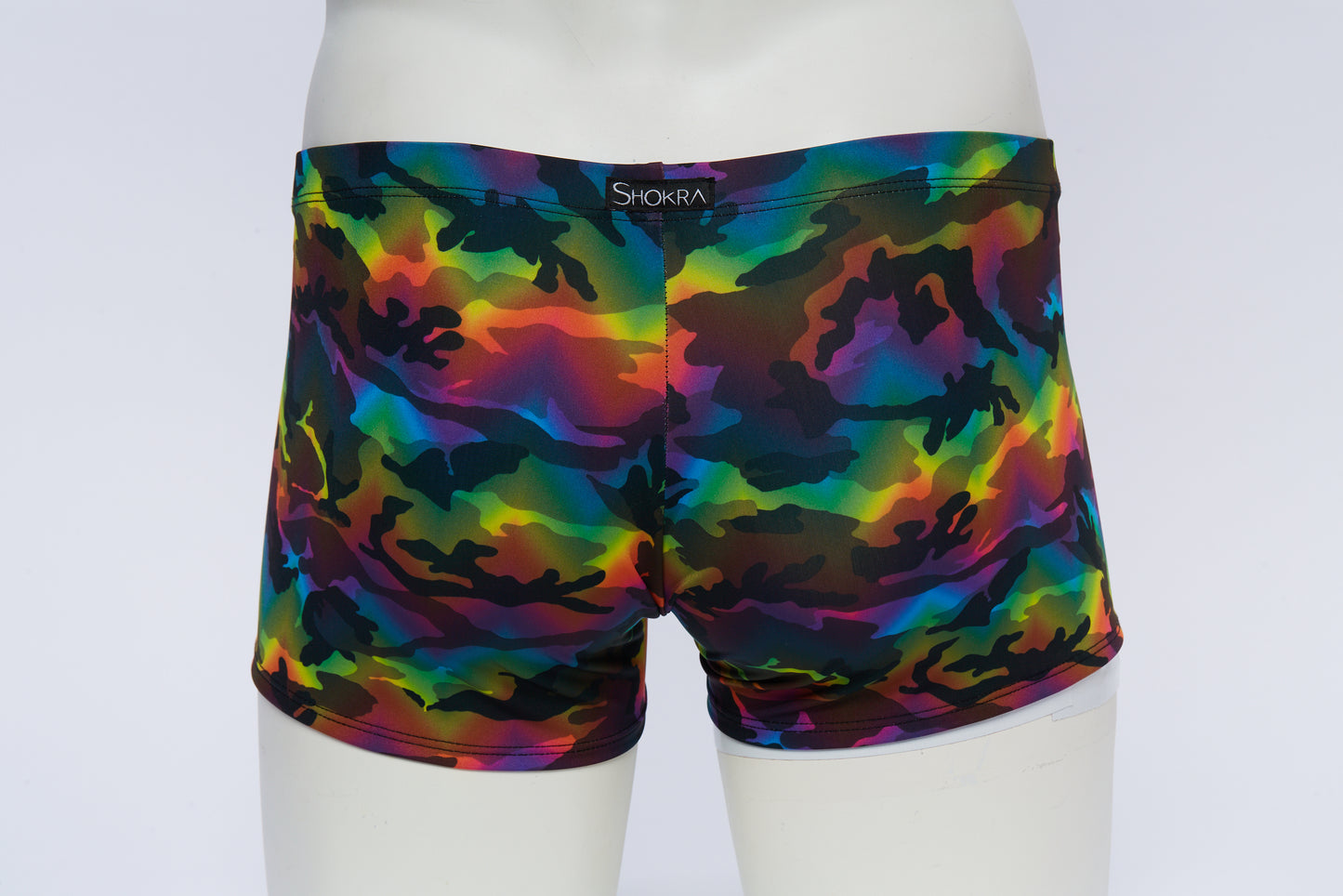 Men's Square Cut Short- Rainbow Camouflage