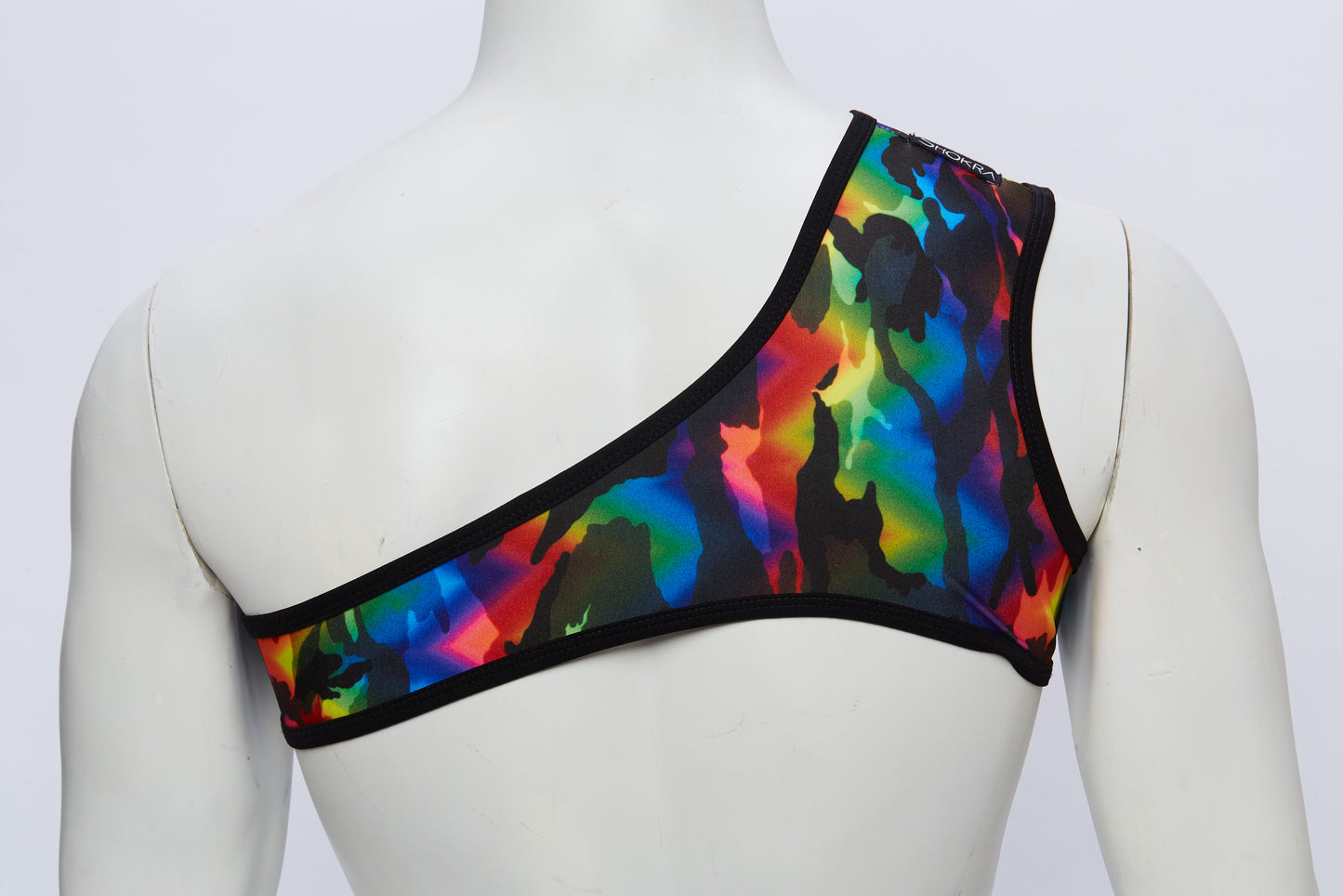 Men's Asymmetrical Harness- Rainbow Camouflage