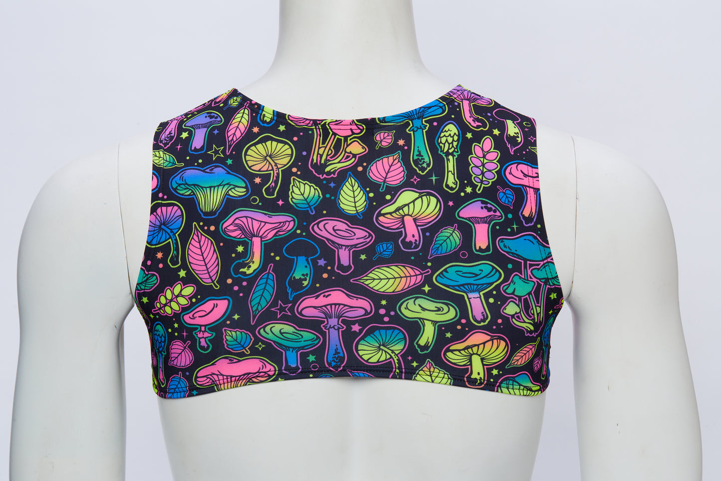 Men's Cropped Harness- Neon Mushroom