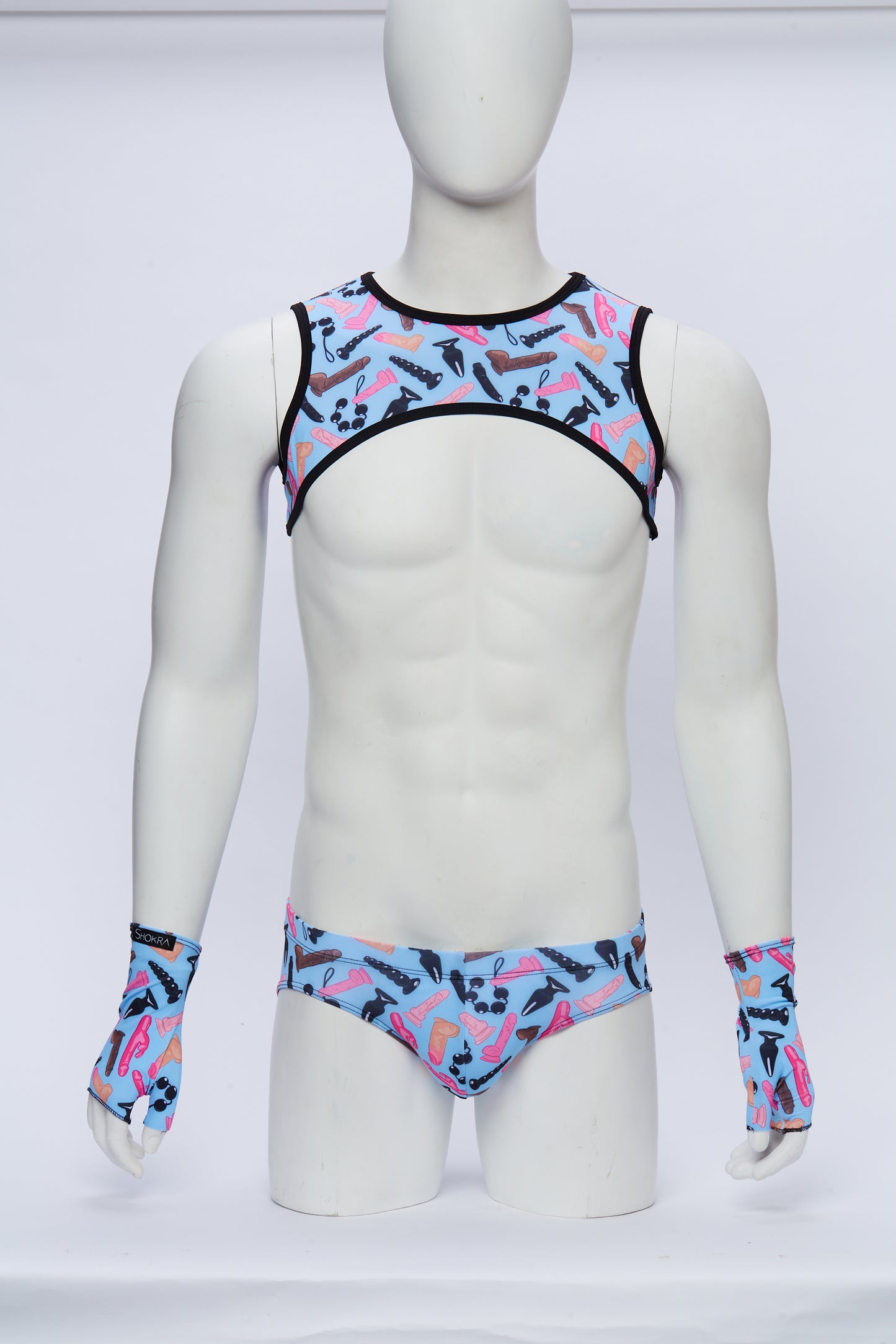 Men's Cropped Harness- Hologram Weiner Fest