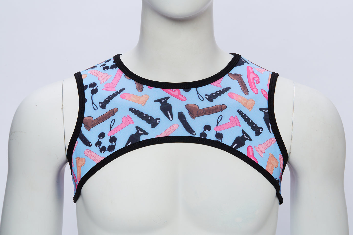 Men's Cropped Harness- Hologram Weiner Fest